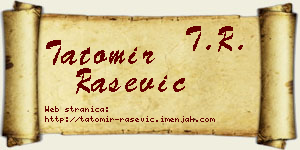 Tatomir Rašević vizit kartica